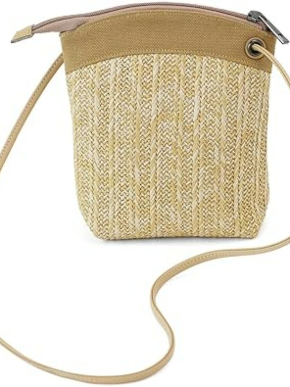 NEW‎ Cell Phone Crossbody Summer Purse Bag Straw Look Vacation Beach Statement